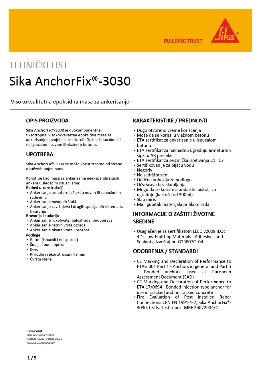 Sika AnchorFix®-3030
