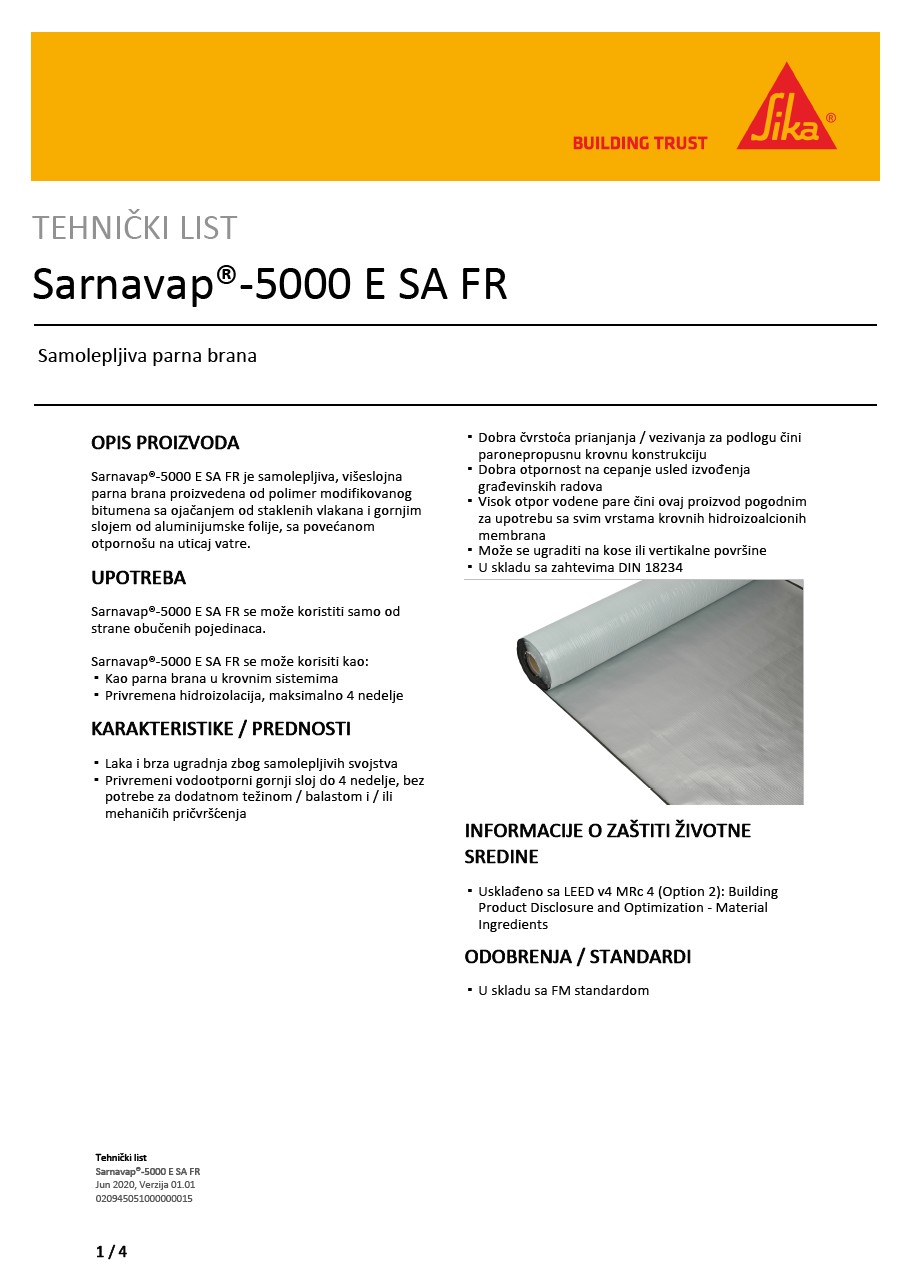 Sarnavap®-5000 E SA FR
