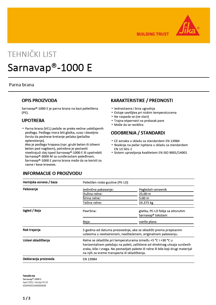 Sarnavap®-1000 E
